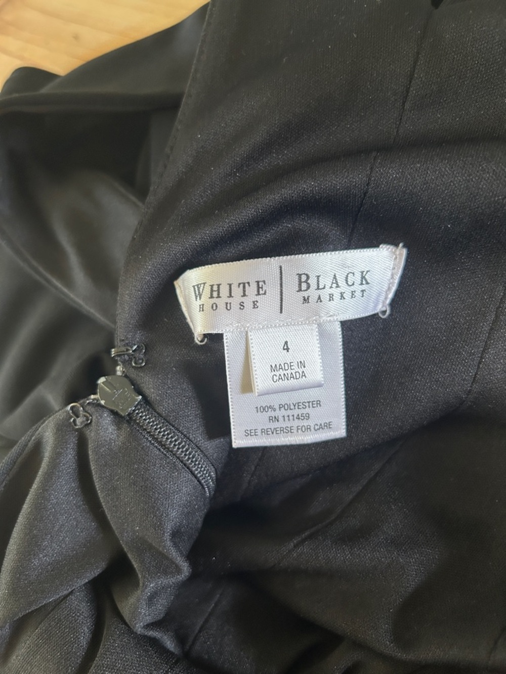 White House Black Market Black V-Neck Midi Dress - Picture 2 of 5